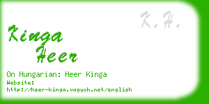 kinga heer business card